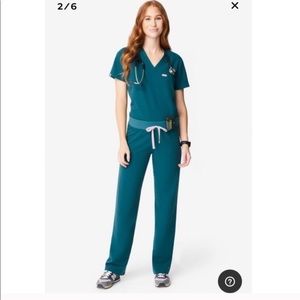 Figs Caribbean blue scrub set